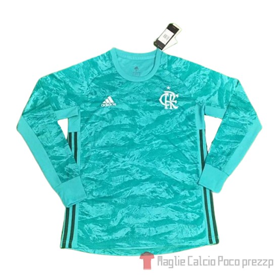 Maglia Flamengo Portiere Manica Lunga 2019/2020 Verde - Clicca l'immagine per chiudere